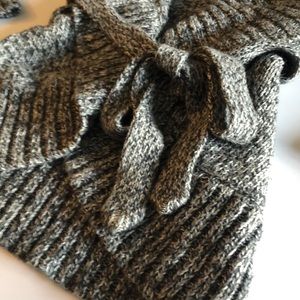 XS grey/white cardigan sweater warm cover up